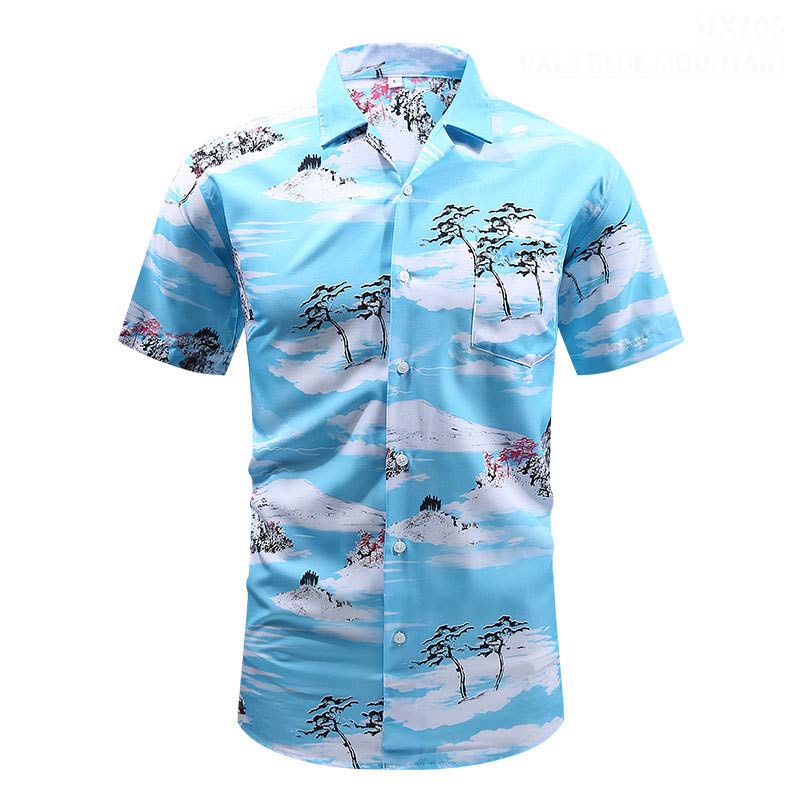 Summer Vintage Hawaiian Pattern Printed Shirts