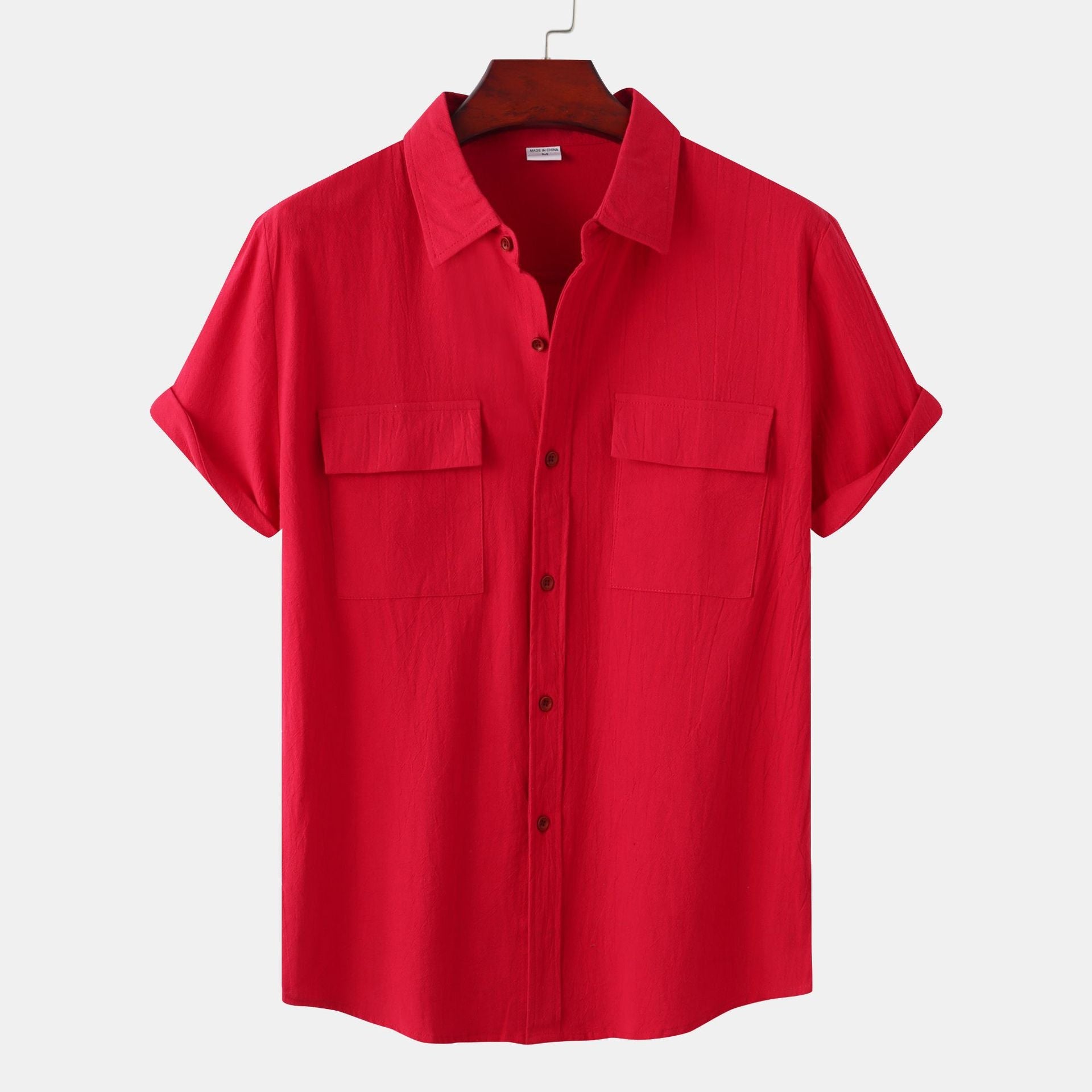 New Cotton And Linen Short-Sleeved Shirts