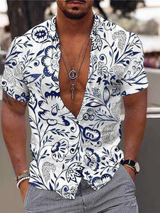 Men's Hawaiian Polo Holiday Shirt - B