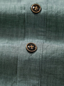 Short Sleeve Half Button Collar Shirt