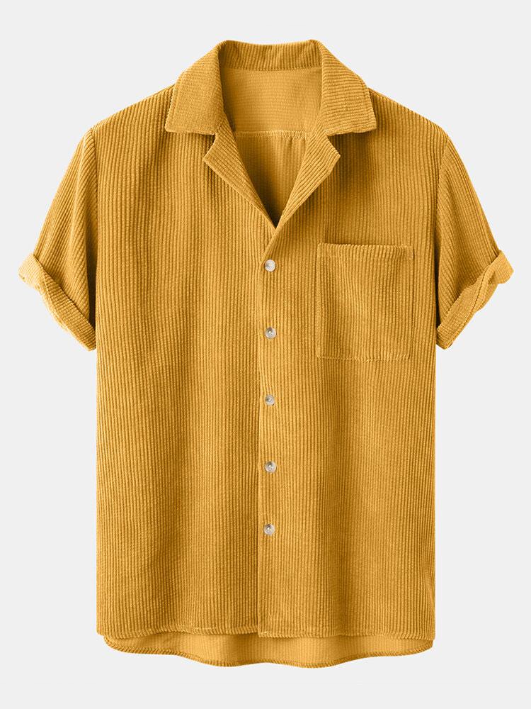 Short Sleeve Corduroy Shirt