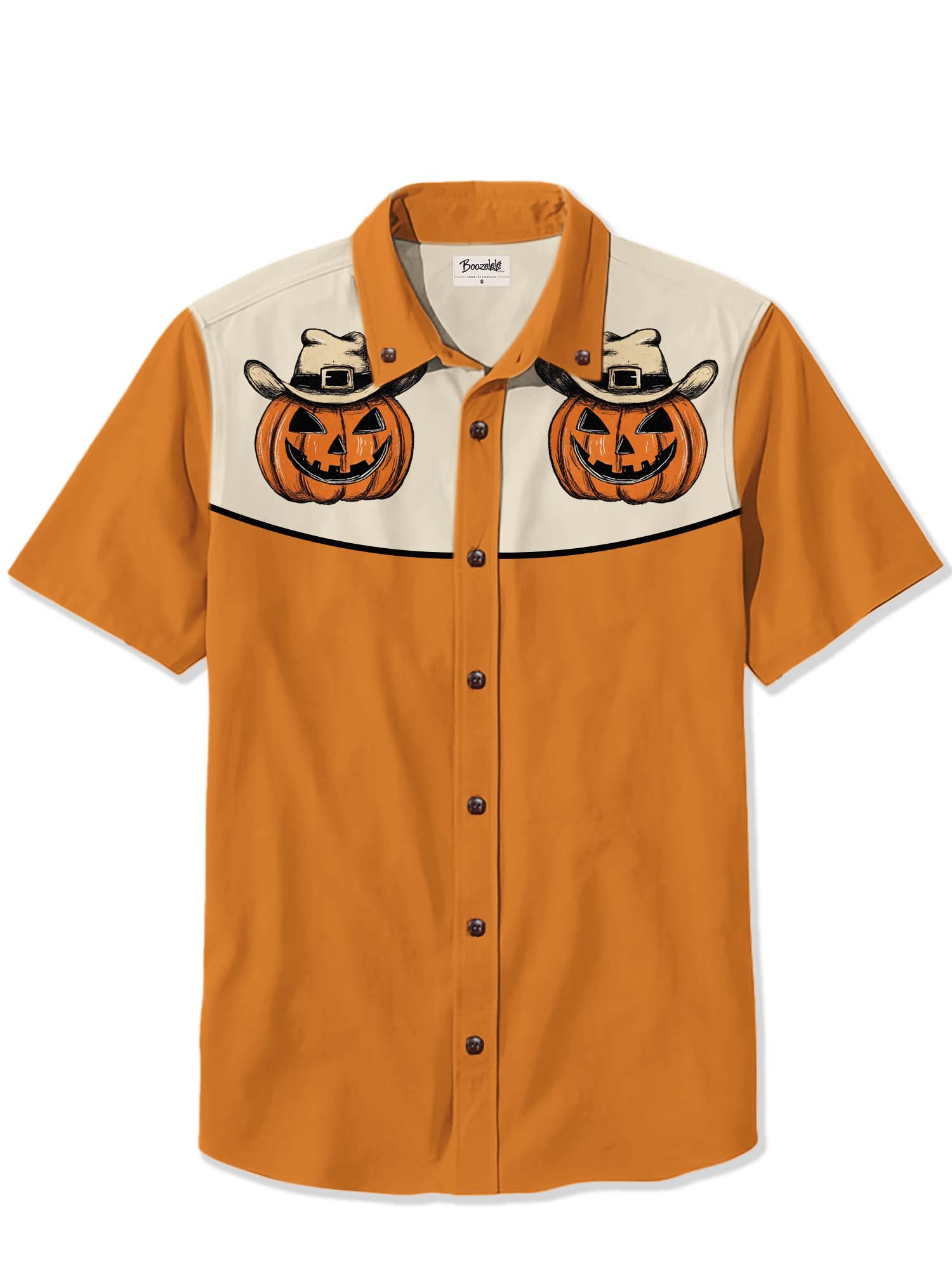 Halloween Pumpkin Cowboy - 100% Cotton Shirt