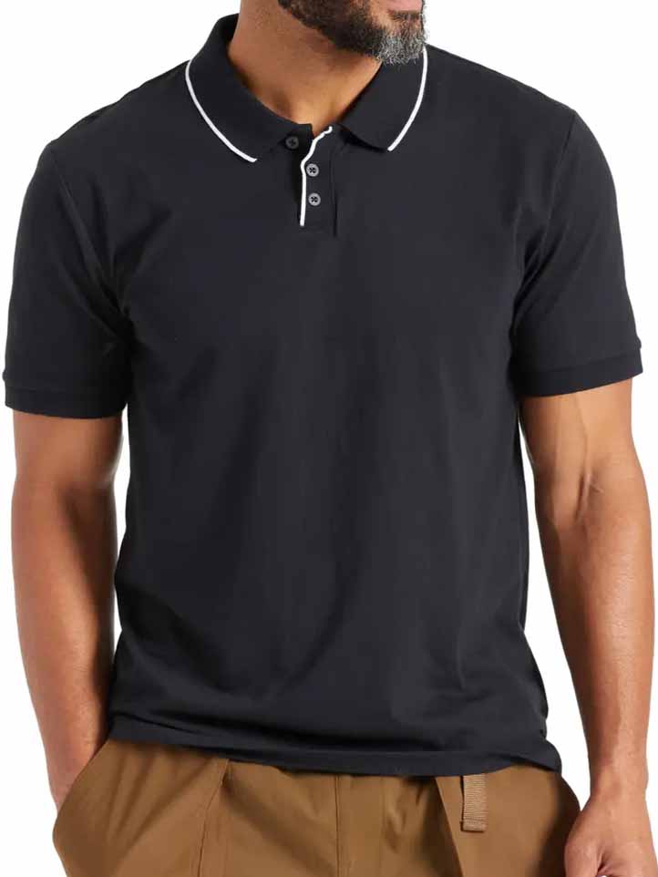 Men's Business Basic Line pPrinted Short-Sleeved Polo Shirt