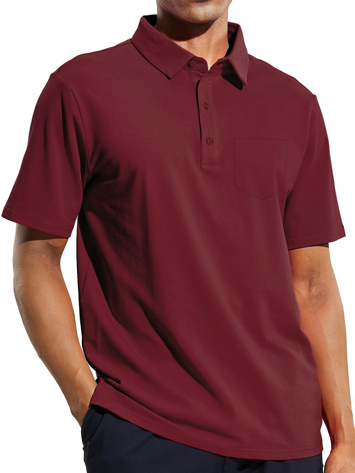 Men's Casual Business Lapel Pocket Polo Shirt-Tomanvery