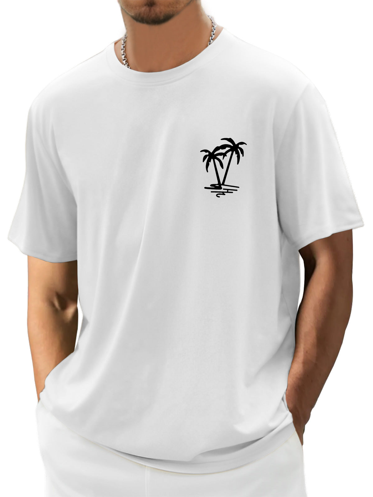 Men's Hawaiian Coconut Print Short Sleeve T-Shirt