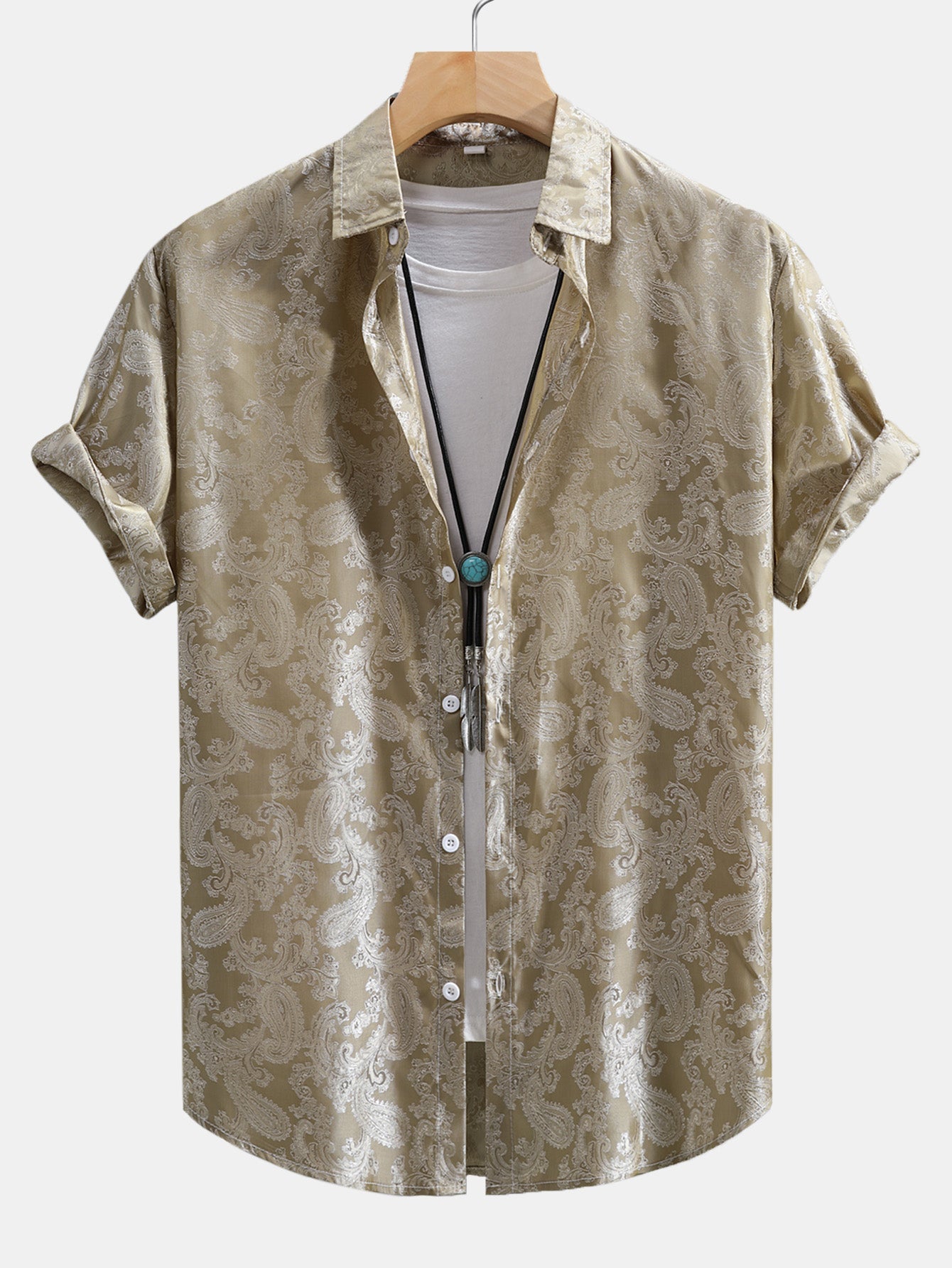 Paisley Print Satin Shirt