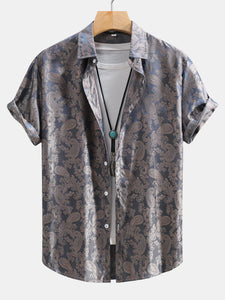 Paisley Print Satin Shirt