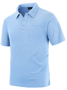 Men's Casual Business Lapel Pocket Polo Shirt-Tomanvery