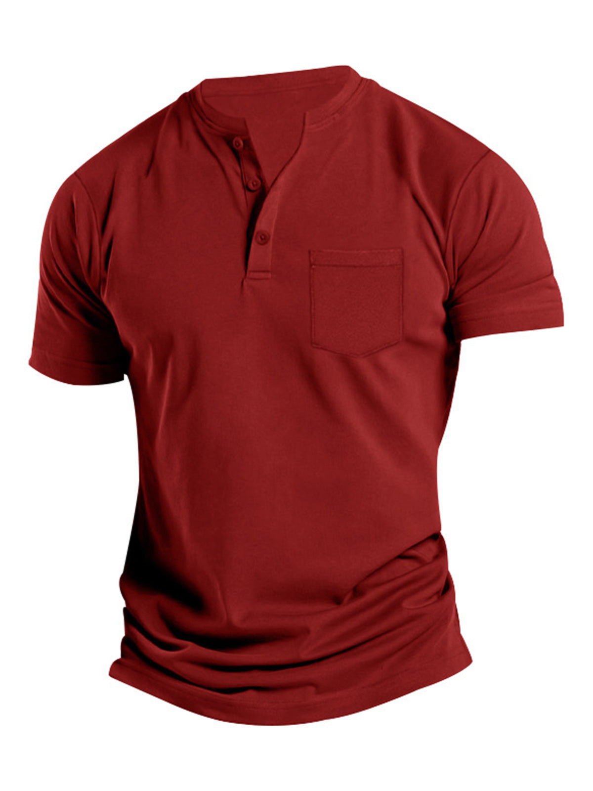 Men's Summer Solid Color Pocket Casual Short Sleeve POLO Shirt