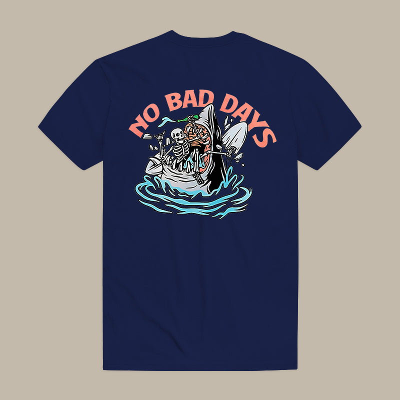 No Bad Days Printed Skeleton T-shirt