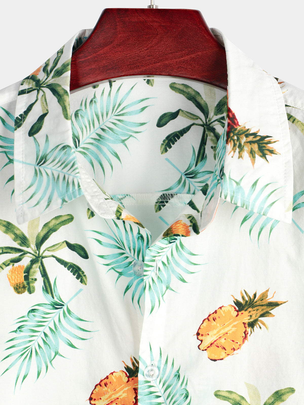 Men's Pineapple Print Short Sleeve Hawaiian Shirt