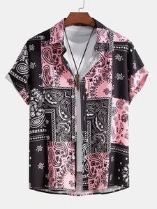 Paisley Print Button Up Shirt #Random pattern design#