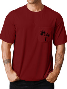 Men's Pit Pocket Coconut Print T-Shirt