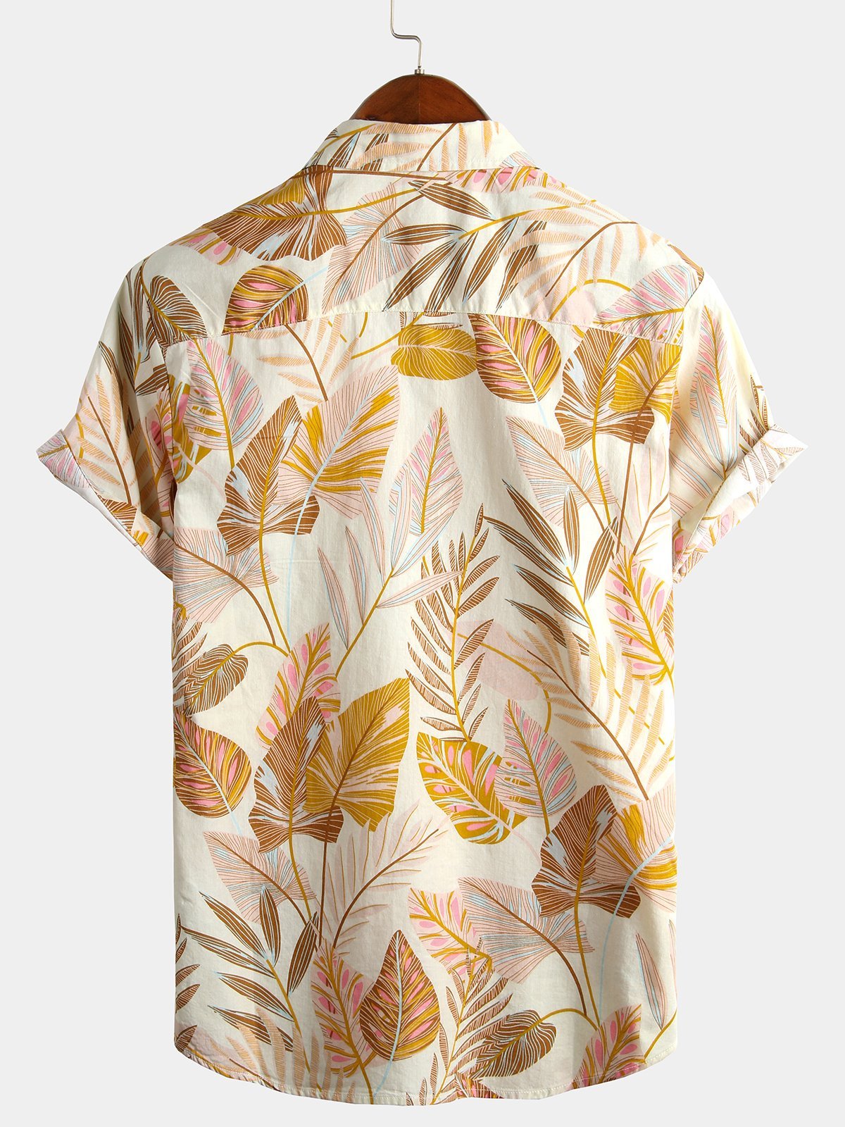 Men's Floral Print Cotton Casual & Breathable Tropical Hawaiian Shirt