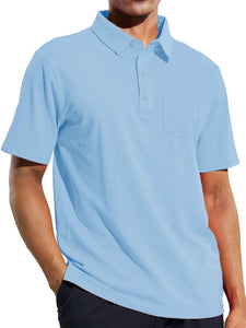 Men's Casual Business Lapel Pocket Polo Shirt-Tomanvery