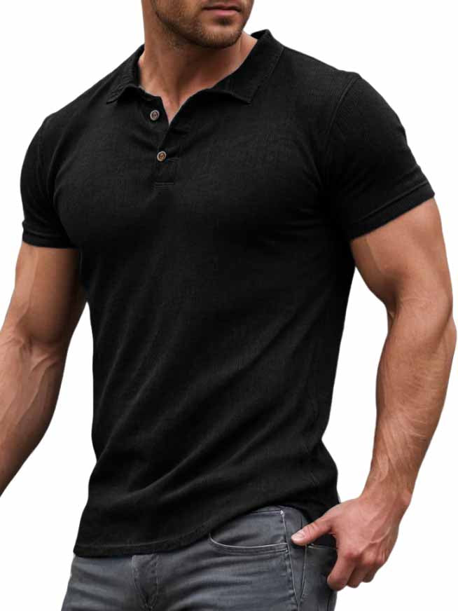 Men's Fashionable Sports Lapel Short Sleeve Polo Shirt