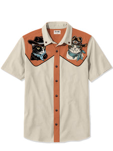 Western Cowcat - 100% Cotton Shirt