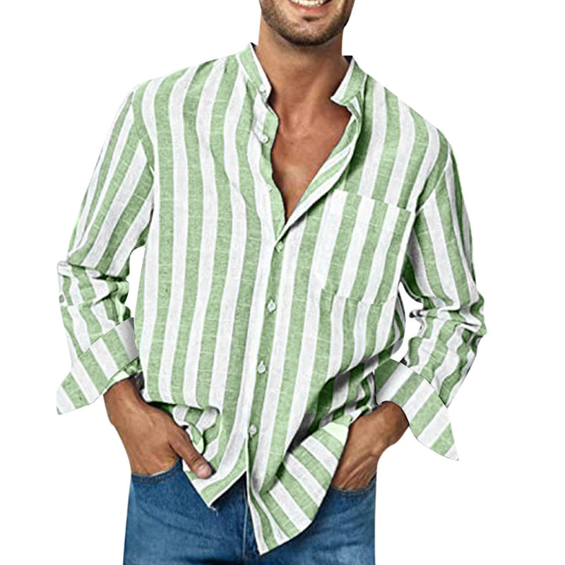 Men's Resort Stripe Short Sleeve Shirt 52193542X