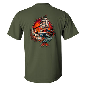 Ocean Legend Mermaid Printed Men's T-shirt