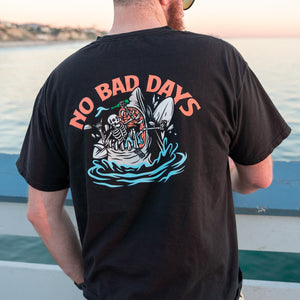 No Bad Days Printed Skeleton T-shirt