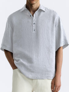 Men's Comfortable Casual Half-Button Short Sleeve Shirt