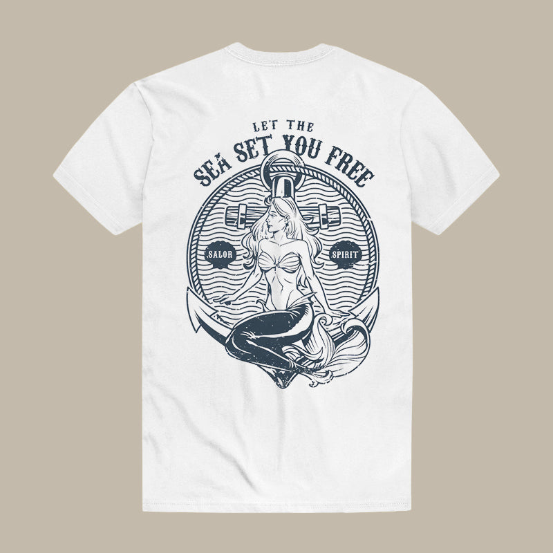 Let The Sea Set You Free Printed Men's T-shirt