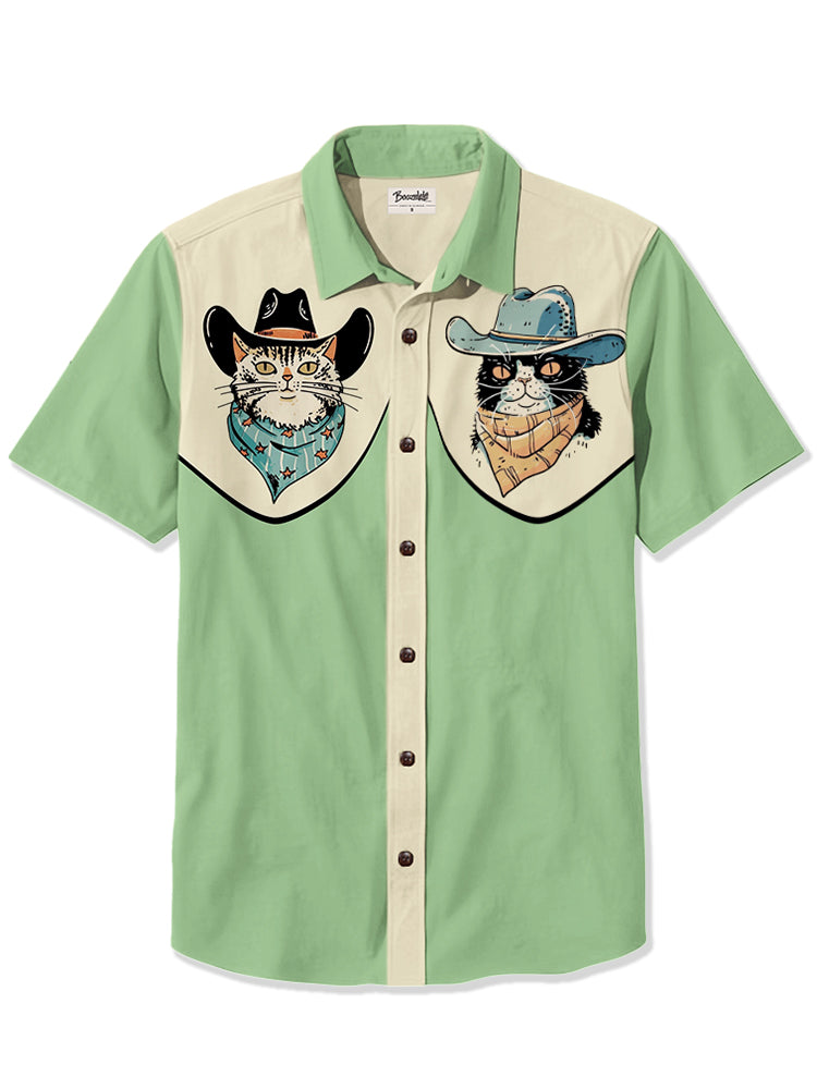 Western Cowcat - 100% Cotton Shirt