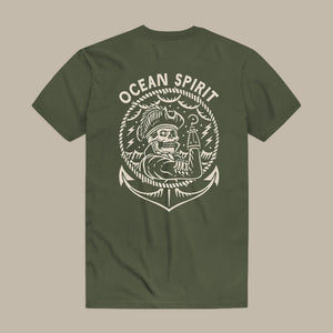 Ocean Spirit Skull Printed Men's T-shirt