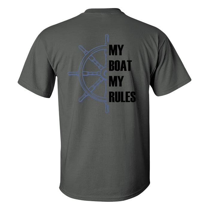 My Boat My Rules Printed Men's T-shirt