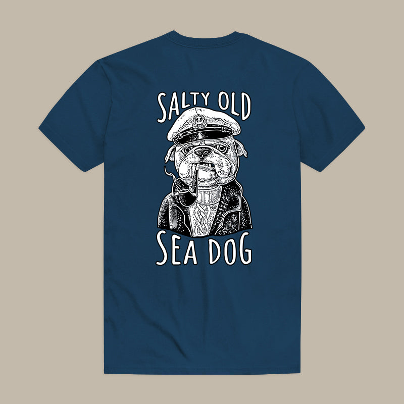 Salty Old Sea Dog Printed Men's T-shirt