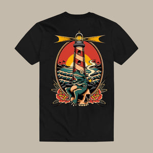 Lighthouse Frog Printed Men's T-shirt