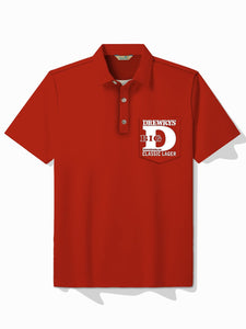 Drewrys Beer letter LOGO D printed Men's Casual Short-Sleeved Polo shirt