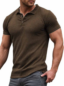 Men's Fashionable Sports Lapel Short Sleeve Polo Shirt