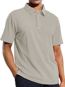 Men's Casual Business Lapel Pocket Polo Shirt-Tomanvery