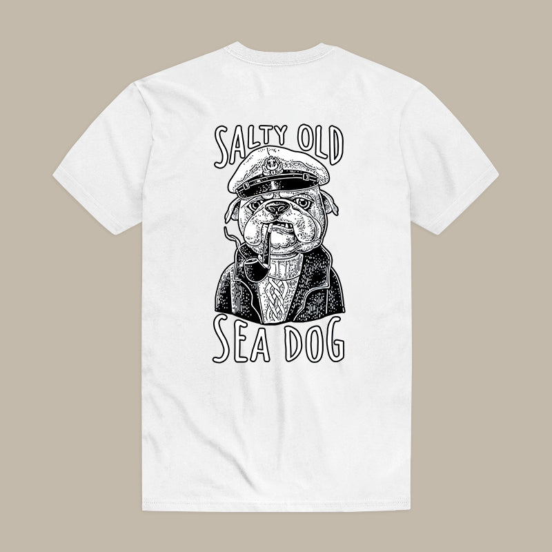 Salty Old Sea Dog Printed Men's T-shirt