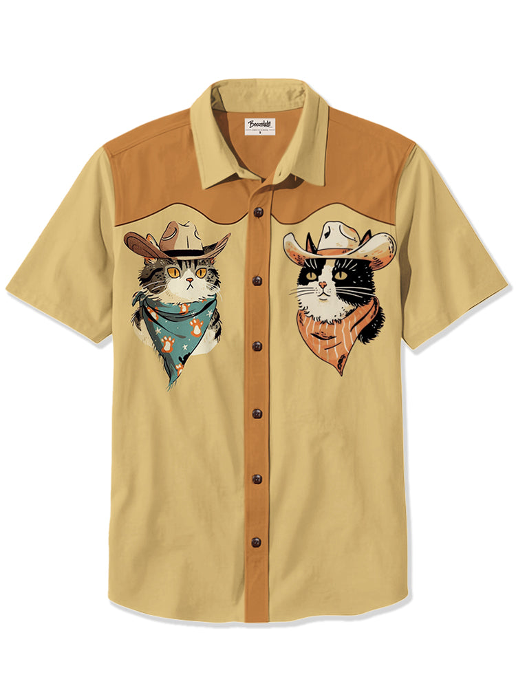 Western Cowcat - 100% Cotton Shirt