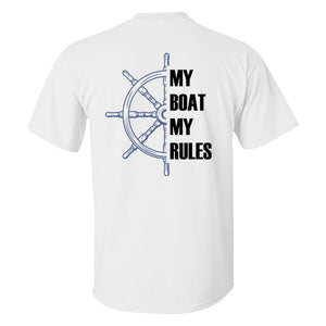 My Boat My Rules Printed Men's T-shirt