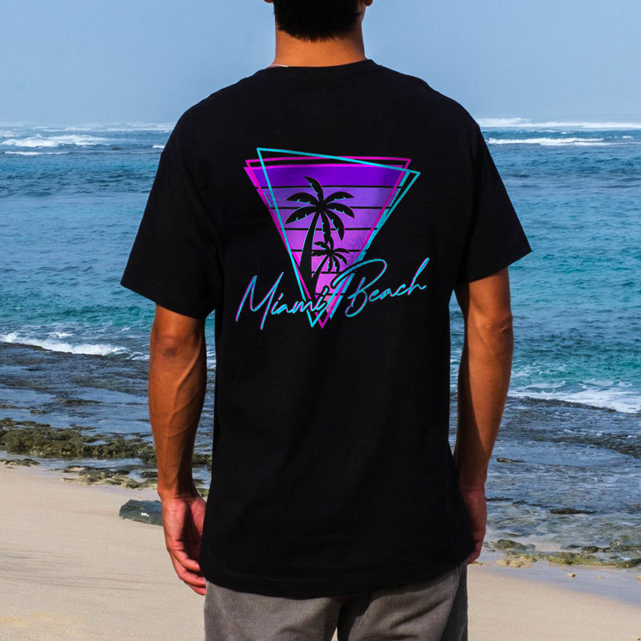 Miami Beach Printed Men's T-shirt