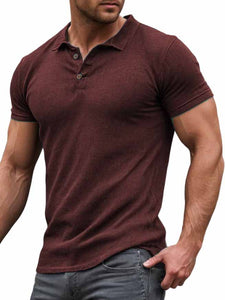 Men's Fashionable Sports Lapel Short Sleeve Polo Shirt