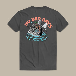 No Bad Days Printed Skeleton T-shirt