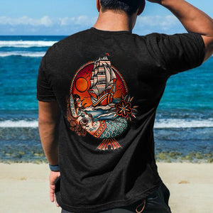 Ocean Legend Mermaid Printed Men's T-shirt