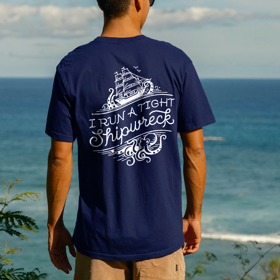 I Run A Tight Shipwreck Printed Men's T-shirt