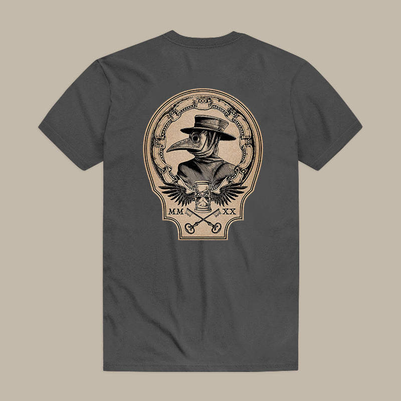 Vintage Plague Doctor Print Men's T-shirt