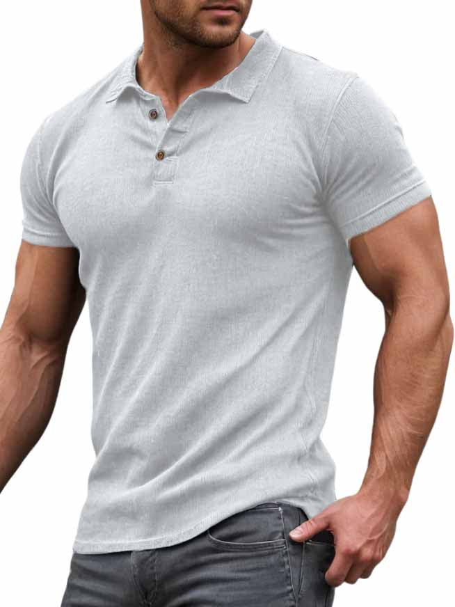 Men's Fashionable Sports Lapel Short Sleeve Polo Shirt