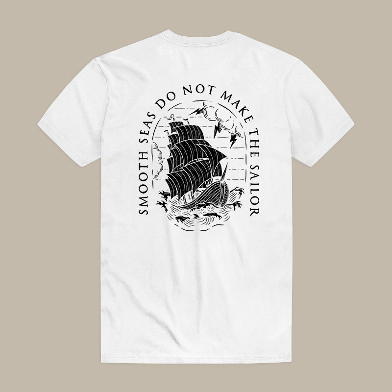 Smooth Seas Do Not Make The Sailor Print Men's T-shirt