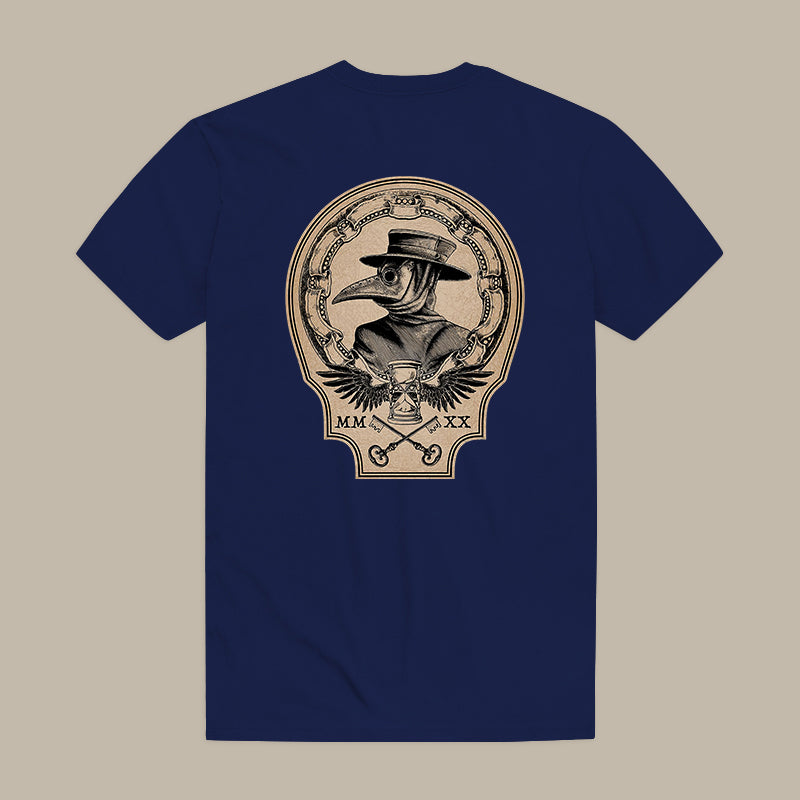 Vintage Plague Doctor Print Men's T-shirt