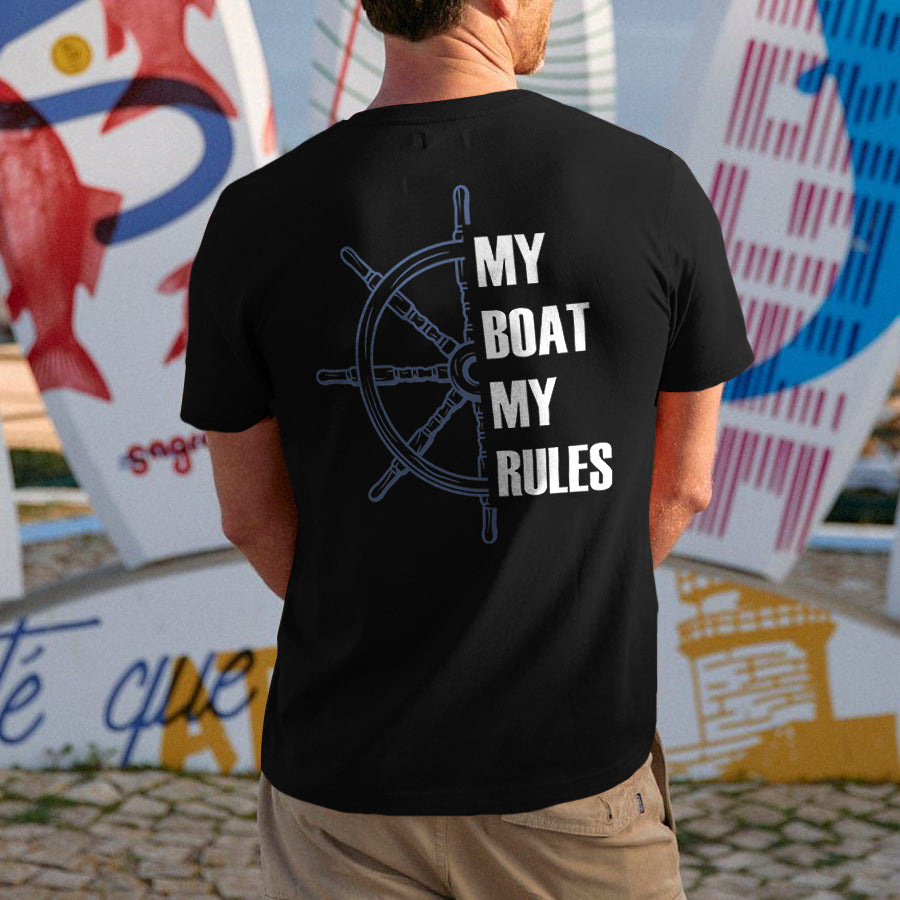 My Boat My Rules Printed Men's T-shirt