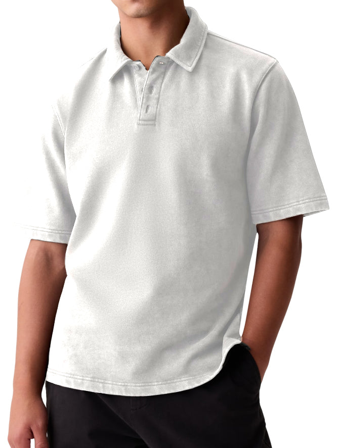 Men's Casual Basic Lapel Short Sleeve Polo Shirt