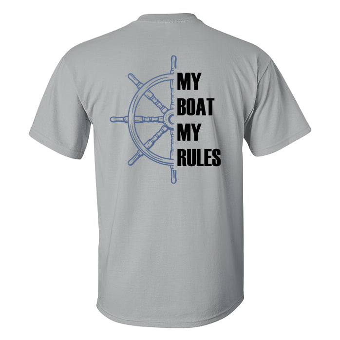 My Boat My Rules Printed Men's T-shirt