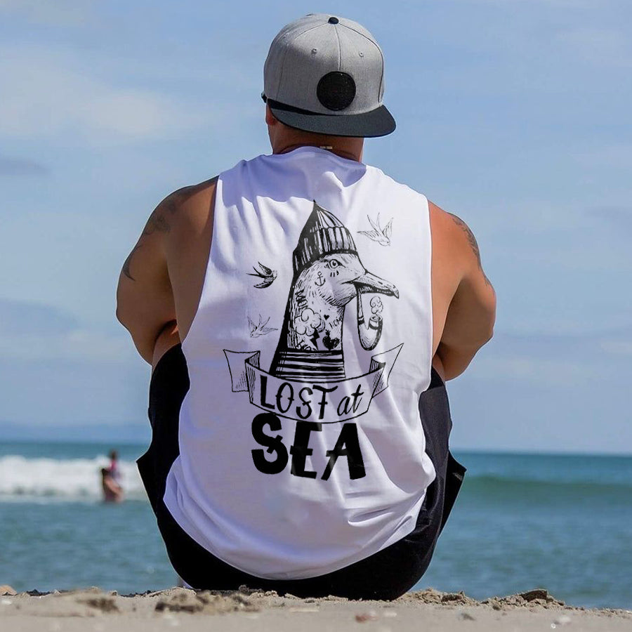 Lost At Sea Printed Men's Tank